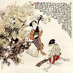 张大千 仕女图