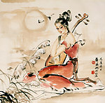 张大千 仕女图