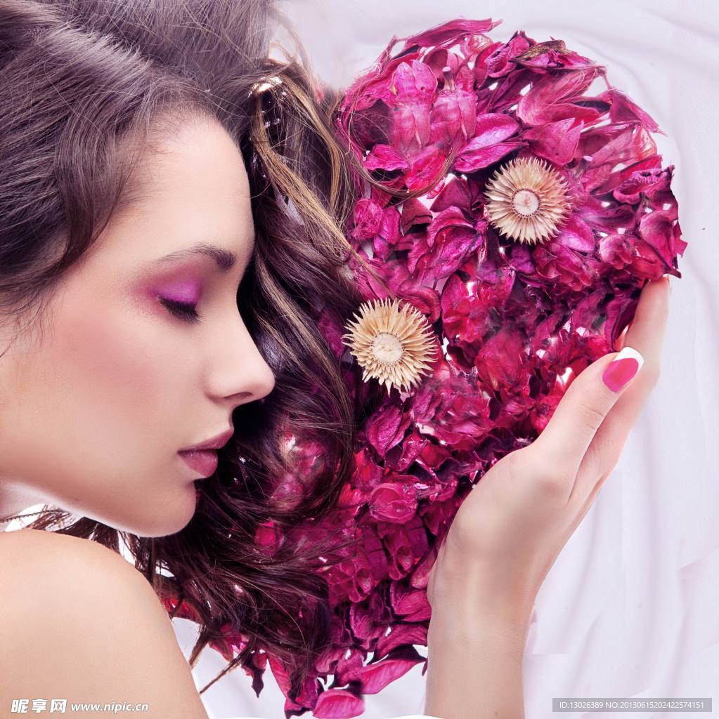 鲜花美人