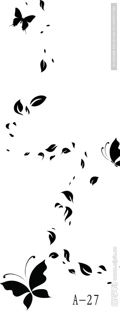 矢量花纹 蝴蝶