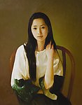 油画美女