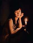 油画美女