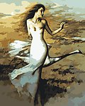 油画美女