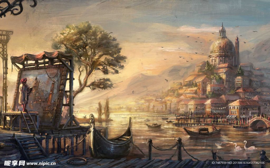油画风景