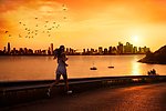 海边 跑步