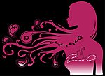 矢量美女图案