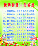 优秀教师十条标准展板