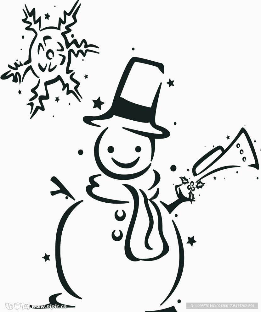 雪人插画设计