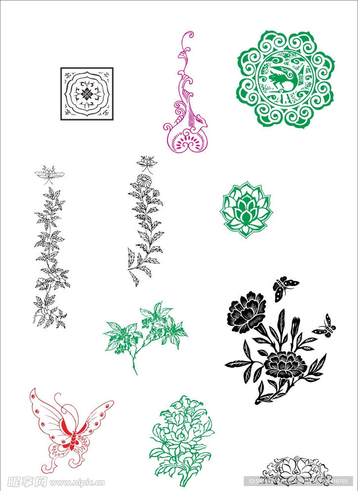 中国古花纹