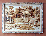 艺术展厅烙画作品