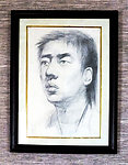美术展览人像素描作品