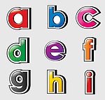 彩色字母 彩字