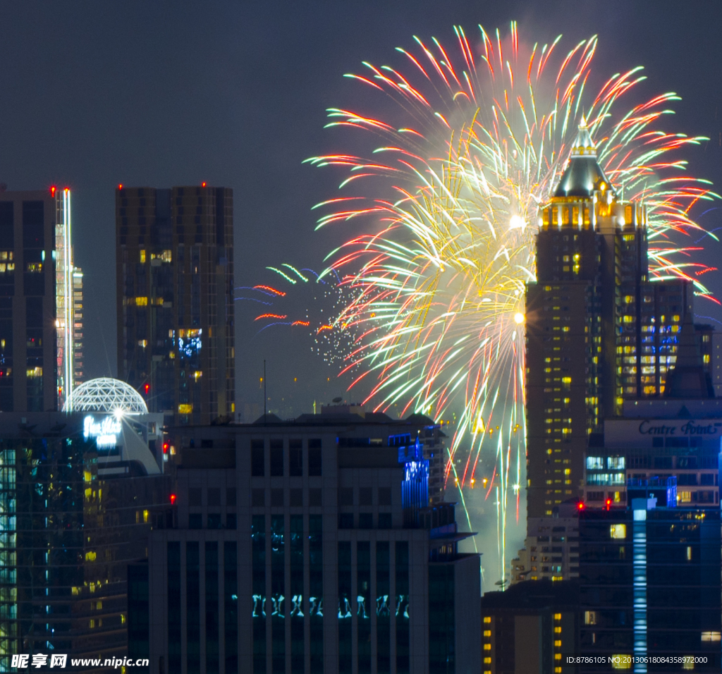 烟花夜景