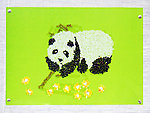 美术展览米粒粘贴画
