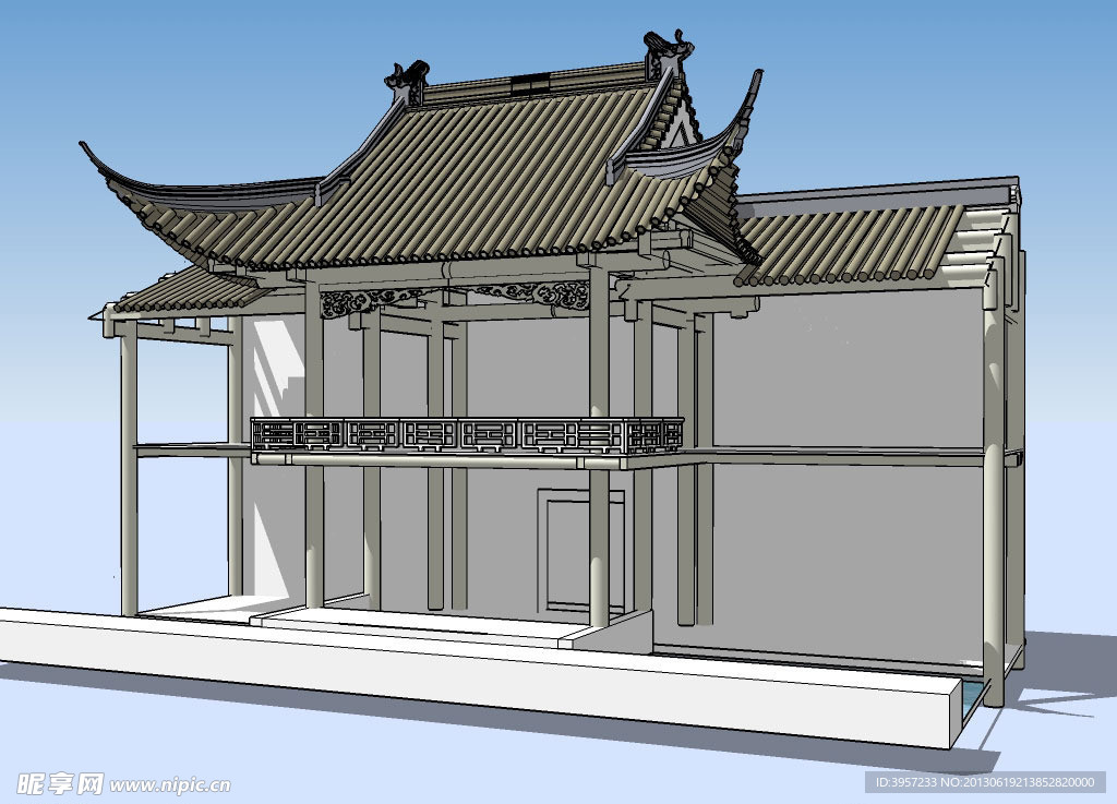 古戏台3D模型