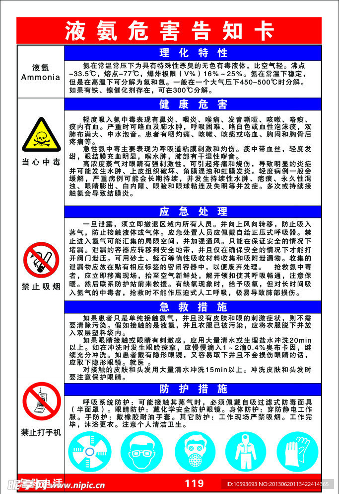 危险告知卡