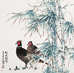 竹林双栖