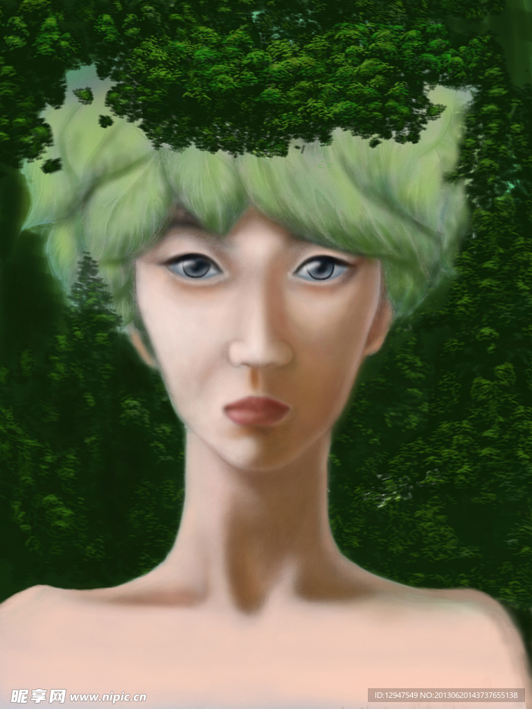 绿色狂想人物