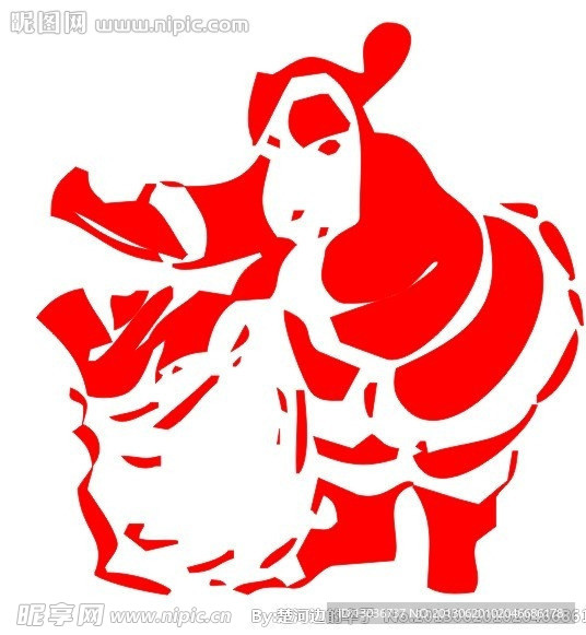 圣诞 老人 剪影