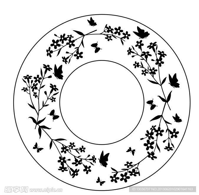 花 蝴蝶 树枝