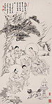 佛道人物白描