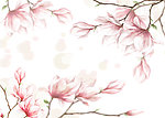 手绘粉色 花朵