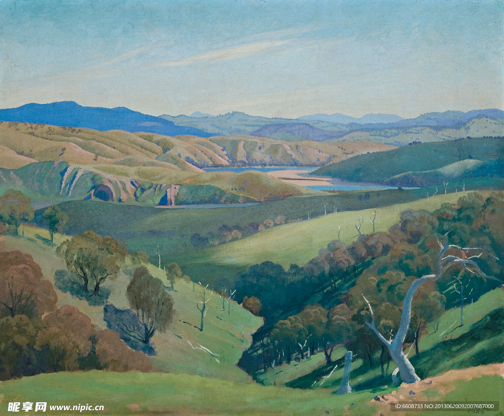 山谷油画