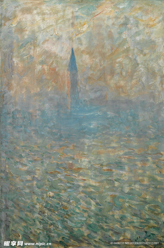 河流油画