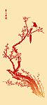 喜上眉梢 白描