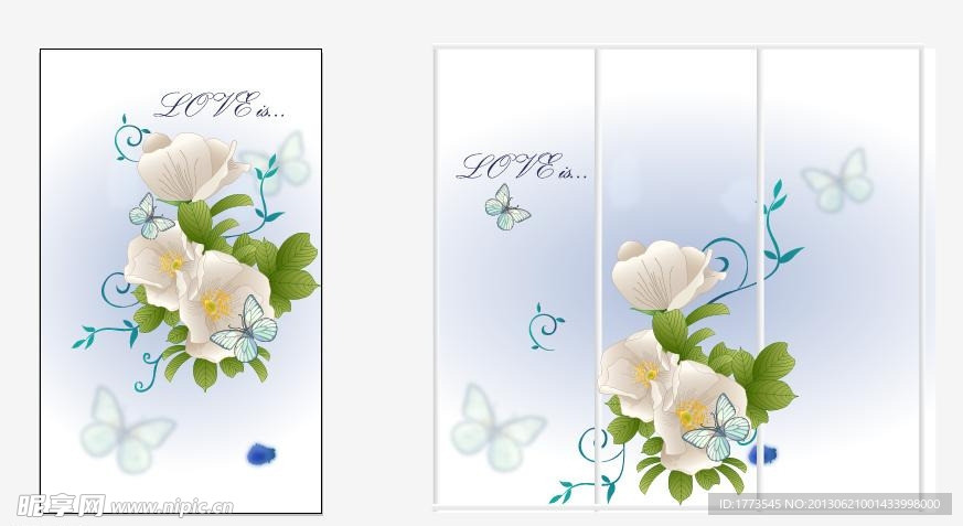 时尚花纹移门