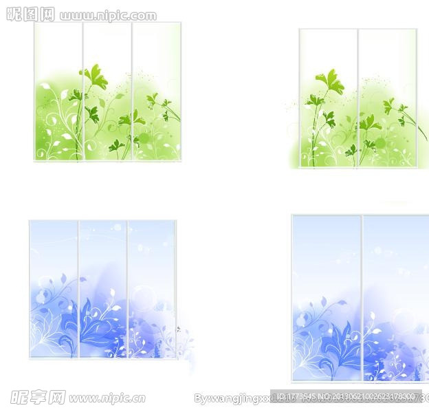 时尚花纹移门