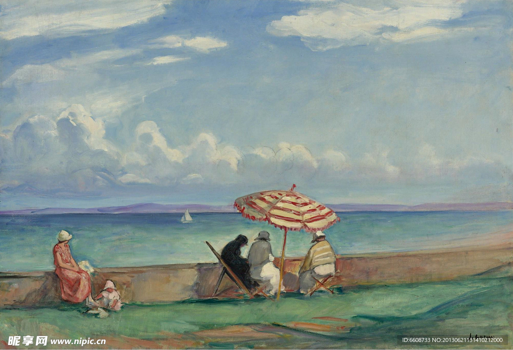 海边风光油画
