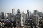 鸟瞰成都城市建筑