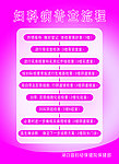 妇科普查流程图展板