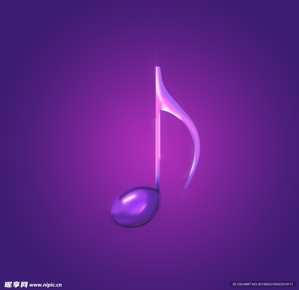 紫色水晶音符
