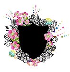 相框时尚花纹 花朵