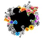 相框时尚花纹 花朵