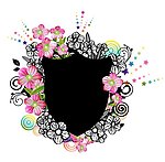 相框时尚花纹 花朵
