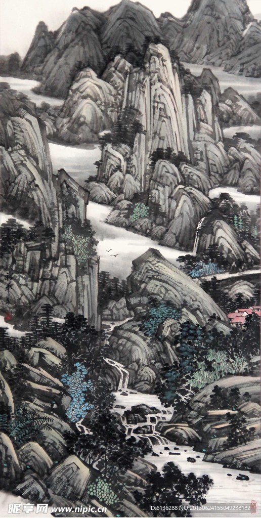 装饰山水
