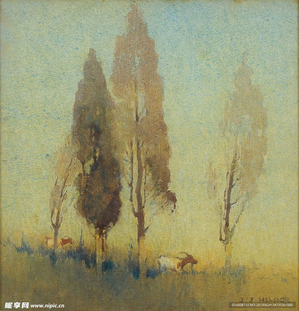 大树油画