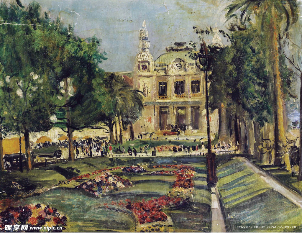 皇宫建筑油画