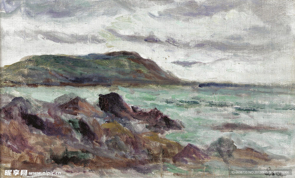 海边油画