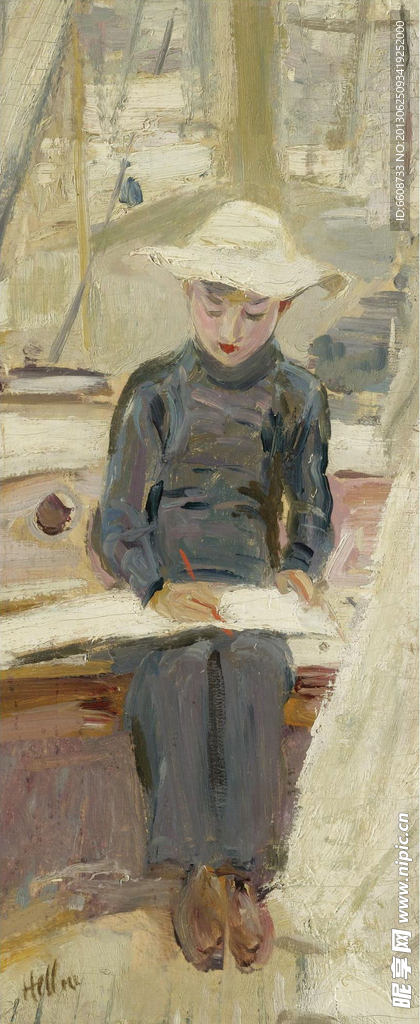 小孩油画