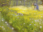 花园油画