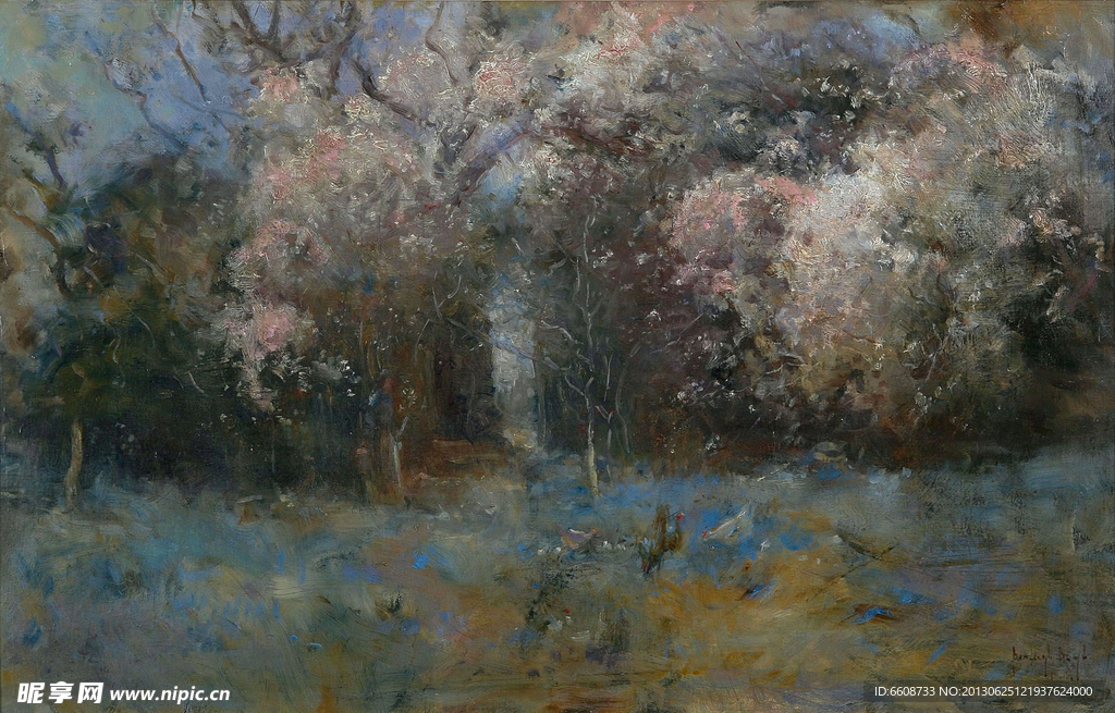 树林油画