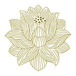 线框荷花