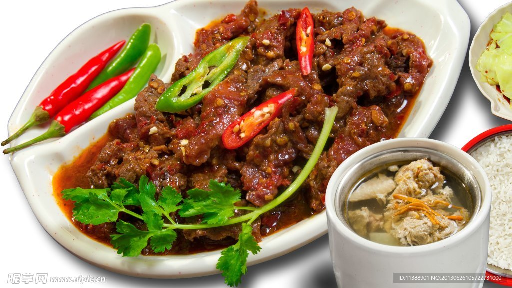 香辣蒸牛肉饭