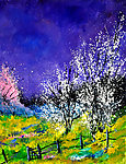 油画 花开如雪