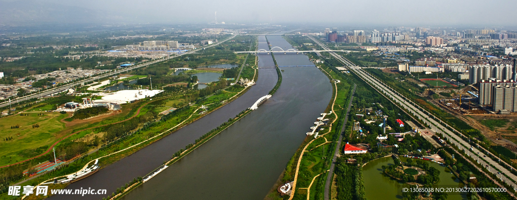 临汾滨河路风景