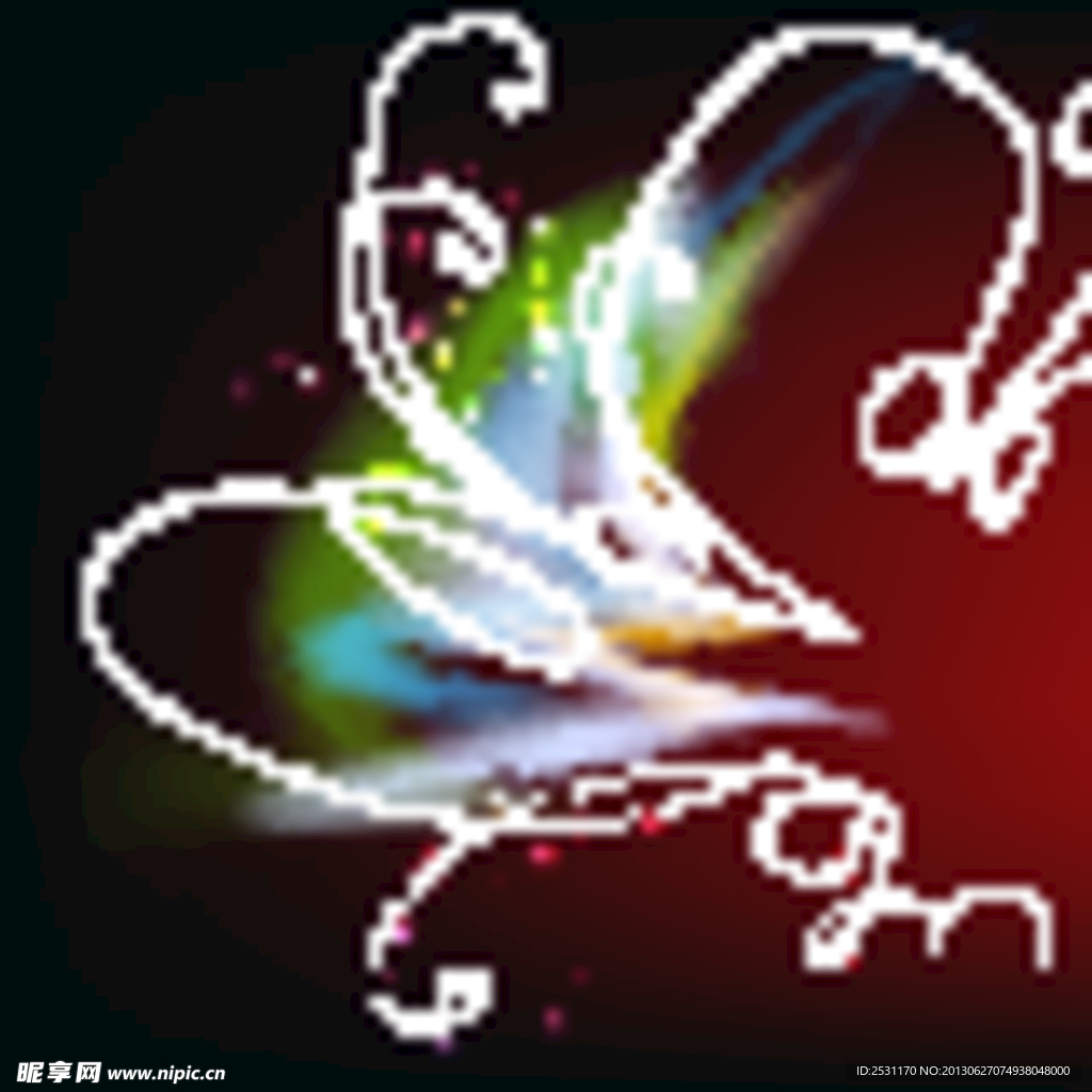 炫彩花纹矢量素材